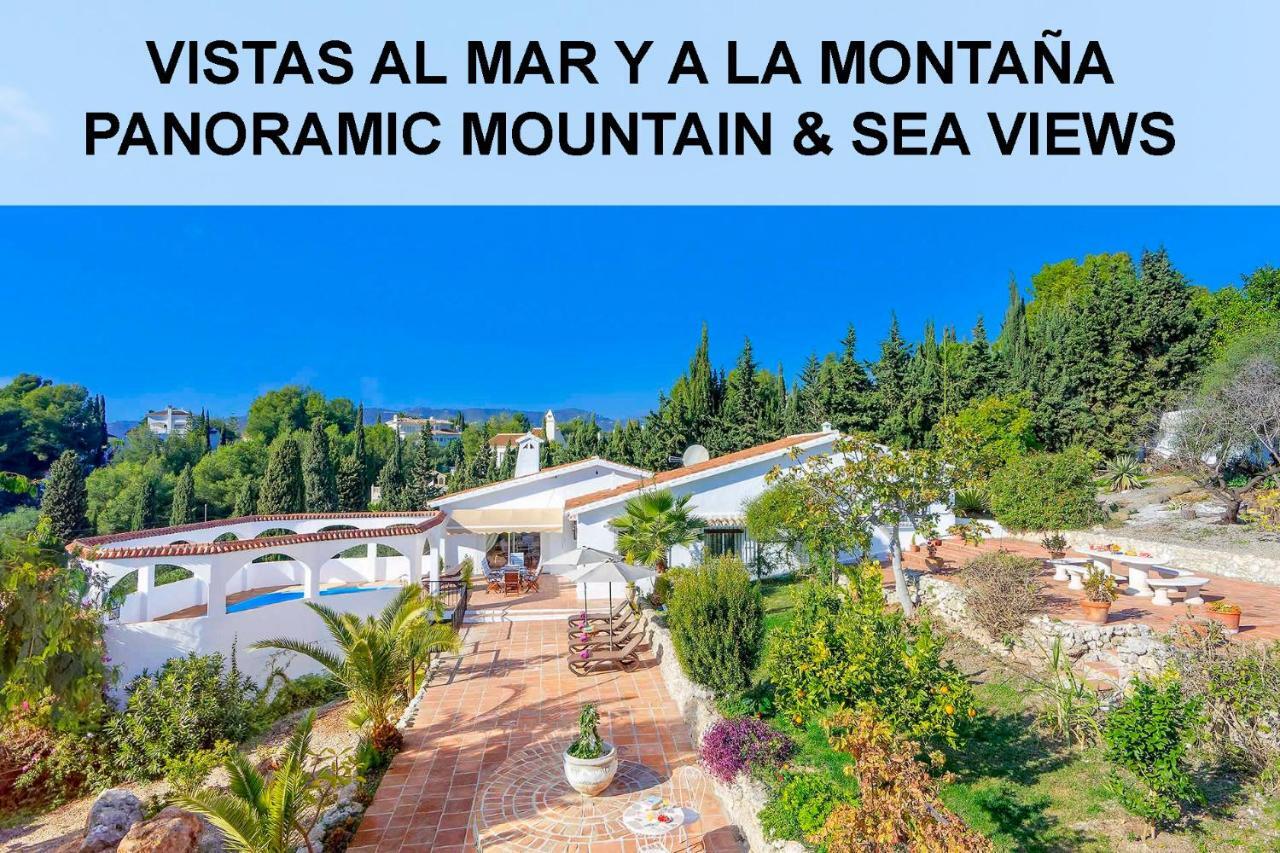Private Heated Pool, Jacuzzi & 1225M2 Garden In Villa Cipreses Frigiliana Exterior photo